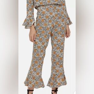Topshop Leopard Print Crop Trousers - Sz 4